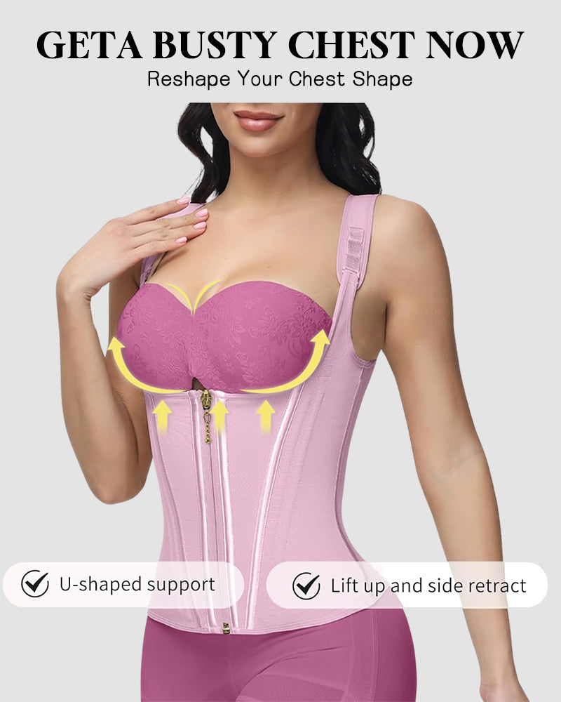 Curvetti Double Waistband Corset Vest