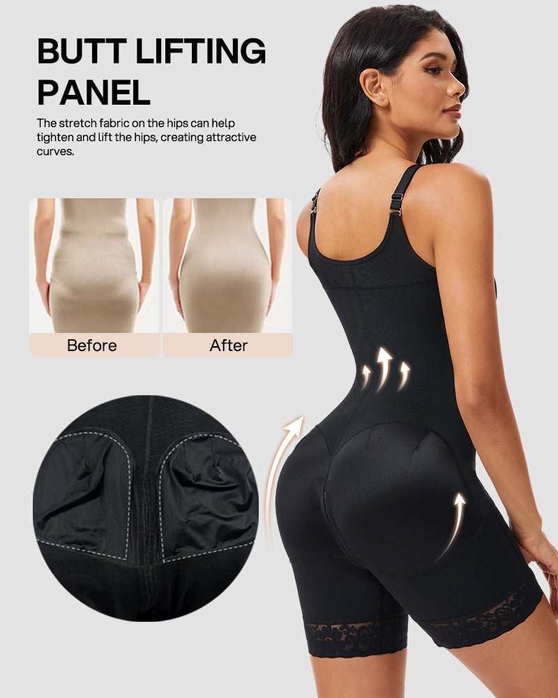 Tummy Control Butt Lifter Shaper with Zipper Crotch Fajas Colombianas